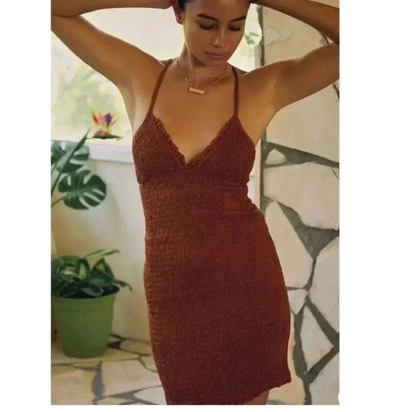 Anthropologie Dresses & Skirts - Anthropologie Ellen smocked mini halter dress